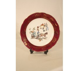 πιάτο σχεδασμενό και επίχρυσο