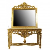 Κονσόλα χρυσή σκαλιστή 