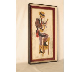 Πίνακας κεντητός κιθαρίστας