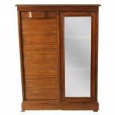 Συρταριέρα διπλή roll-top & βιτρίνα